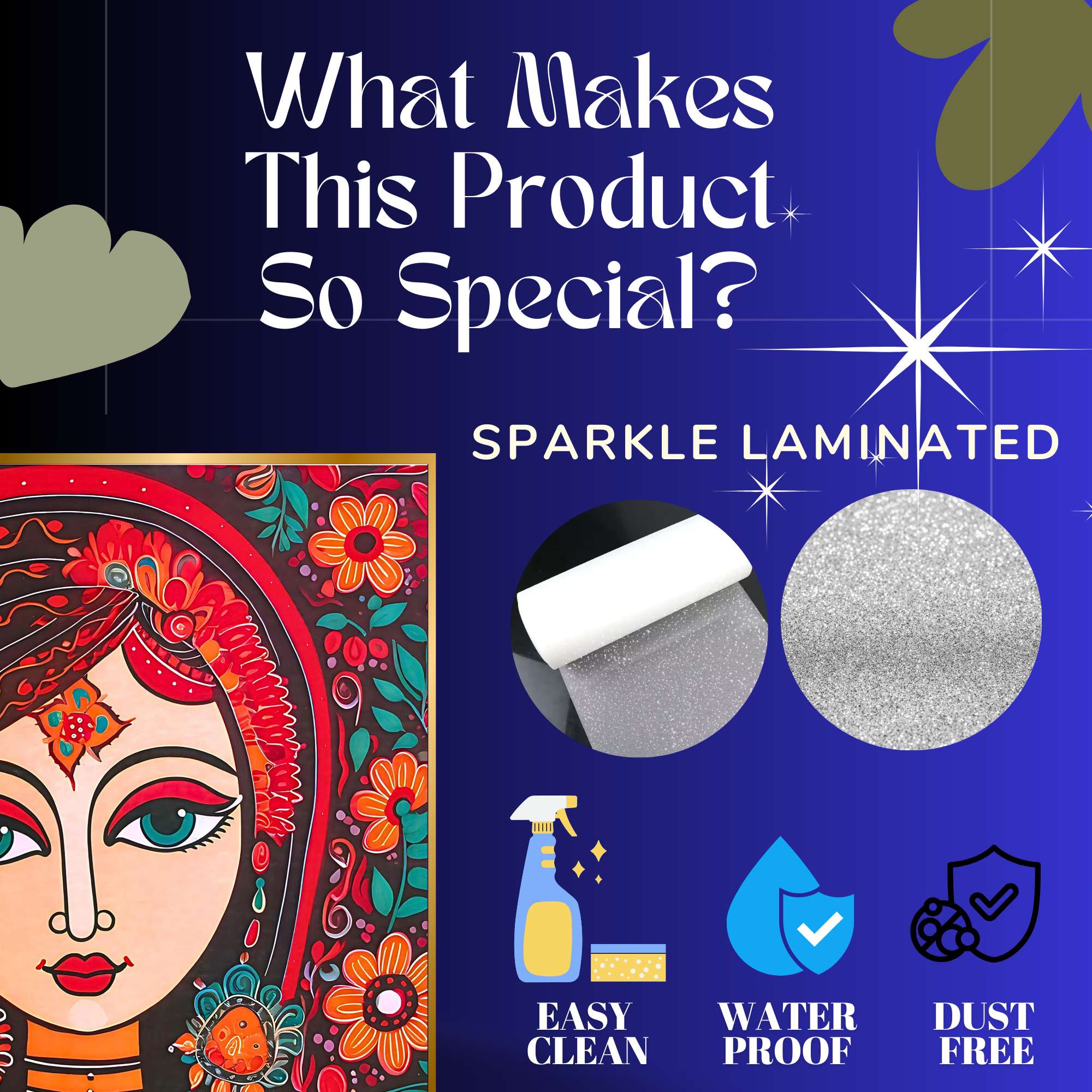 Set of Four Wall Paintings for Wall Dacoration Golden Framed Wall Paintings for Living Room & Bedroom Wall Art for Home Decoration & Office Wall Décor (13x10 inch CH-GD4-12) - Image 4